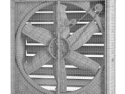 Industrial Propeller Exhaust Fan 3D model