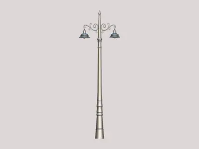 3D model of a street light lamp designed for use in game Low-poly 3D model