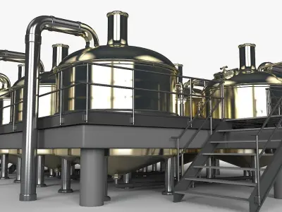 Brewery Scene 3D model