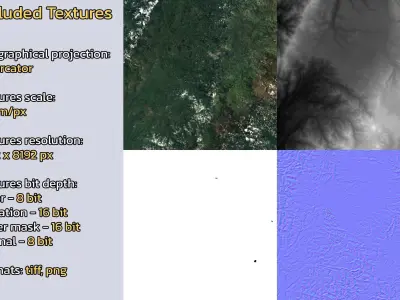 Timbio Colombia City Landscape 3D Model 3D model