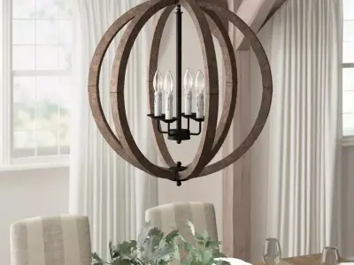 Azriel Light  Globe Chandelier 3D model