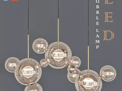 LED design BUBBLE LAMP rectangle 14 3D model