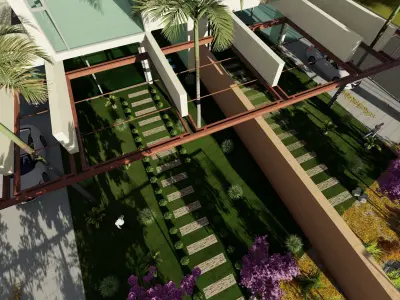 Villas Compound exterior 3D model