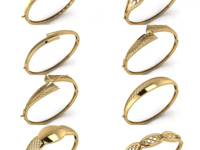 57 Models Women Bracelets Womens Bracelet Plain Models  3DM STL 3D Model Pack