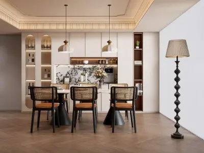 Dining room Dining interior Dining table 43 3D model