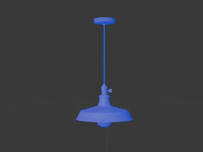 Vintage Hanging Lamp Low-poly 3D model
