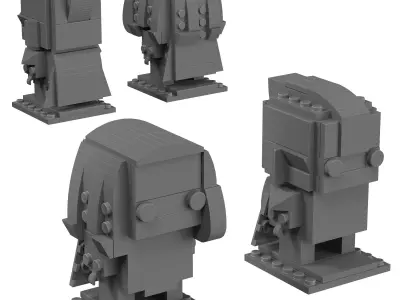 Lego BrickHeadz - 41496 Supergirl and Martian Manhunter 3D model