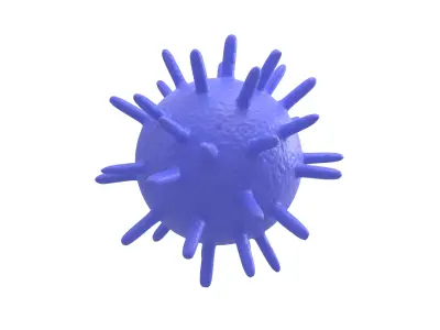Virus v2 006 Low-poly 3D model