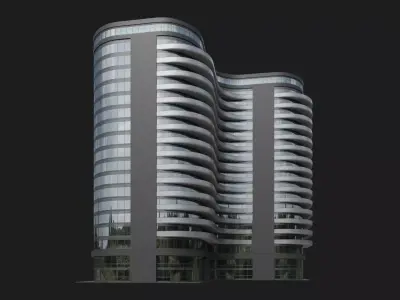 S-Curve Towers 3D model