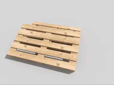 Wooden Pallet Low-poly 3D model