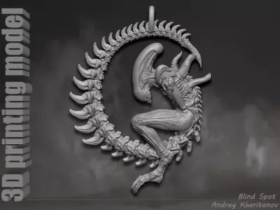 The pendant is alien 3D print model