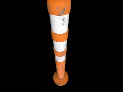 Traffic cone Low-poly 3D model 36