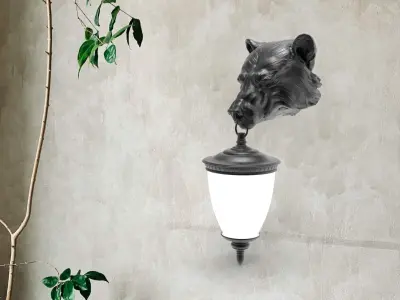 Bear Head Wall Lamp 3D print model