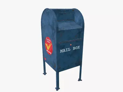 Mail Box Low-poly 3D model purchase