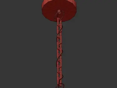 Stratum light chandelier with frosted glass 3D model