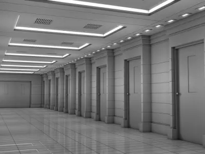 Apartment Hallway 3D model