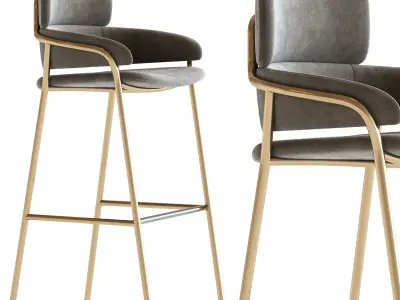 Strike Bar Stool 3D model