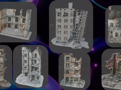 Environment Asset Pack  Textures  PBR Low-poly 3D model