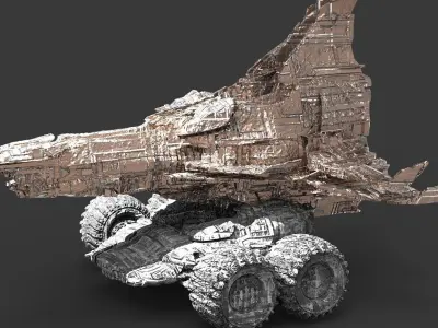 Space Roamer Mining laser Rover 3 3D model