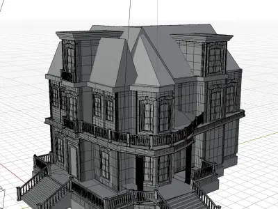 Building House Old Low-poly 3D model