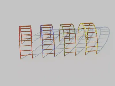 Playground Climbing Arch Frame - Low-poly PBR  Low-poly 3D model