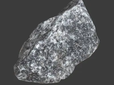 Gravel rock Low-poly 3D model