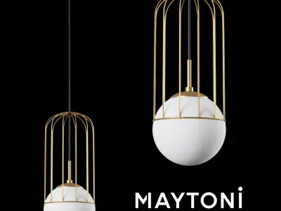  Pendant Lamp Telford P362PL-01G Maytoni Modern Free 3D model