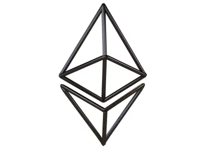 Neon Ethereum v1 006 Low-poly 3D model
