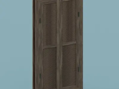 Wood Window Low-poly 3D model