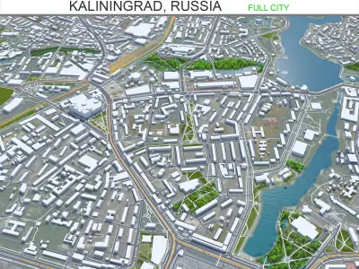 Kaliningrad City Russia Low-poly 3D model