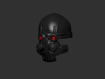 helmet high poly sculpt 3d printable ver 7 3D model 3D model 191