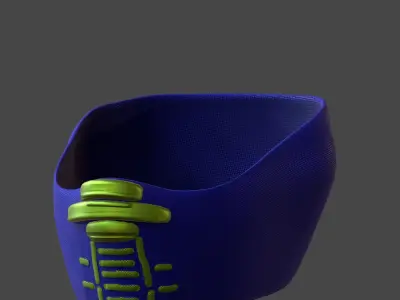 Gas mask helmet 3d model scifi Low-poly  Low-poly 3D model 138