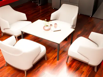 Futuristic Red Exhibition Modern booth 3D Trade Show Design 3D model