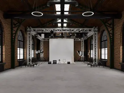 Loft Photo Studio scene 2 3D model