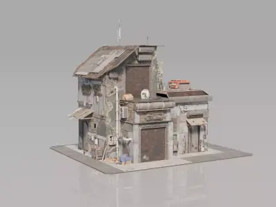 Neighborhood House Building 9 3D model