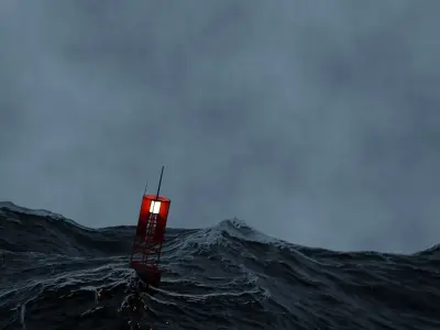 OCEAN 3D MODEL lighthouse in 3D model