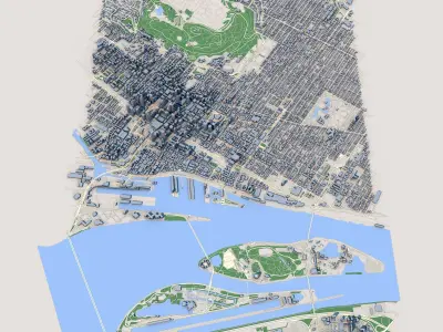 Montreal City Canada 3D model