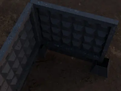 Fence Low-poly 3D model