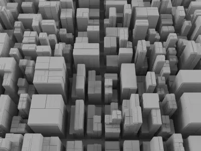 Cityscape Scenes Urban Metropolis Skyscraper Building Street Low-poly 3D model