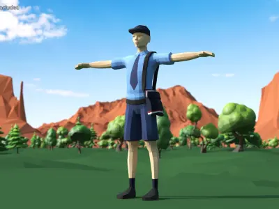  Big Rigged Low Poly Characters Collection for Maya 