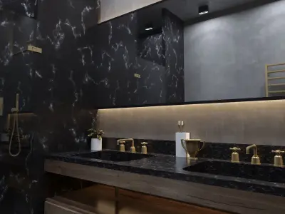 Modern Apartment for single people Bathroom 3D model