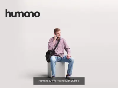 Humano 6-Pack - SITTING SEATED MAN WOMAN PEOPLE - 6x 3D models B purchase