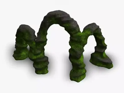 Triple Arch - Moss 2 Low-poly 3D model