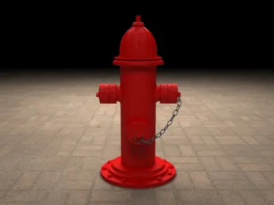 Hydrant Water Pipe Low-poly 3D model