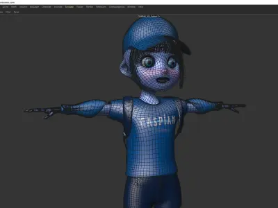 MASCOT CHARACTER Low-poly 3D model