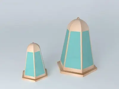 flashlight pair of gold candlesticks Free 3D model