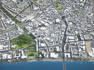 Bonn - city  Low-poly 3D model