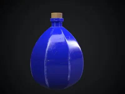 Bottle of potion Collection Low-poly 3D model