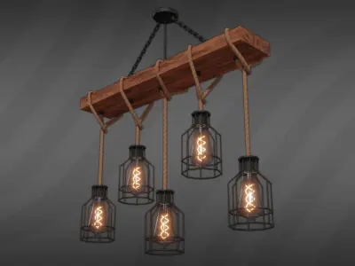 Pendant Lights Pack Low-poly 3D model