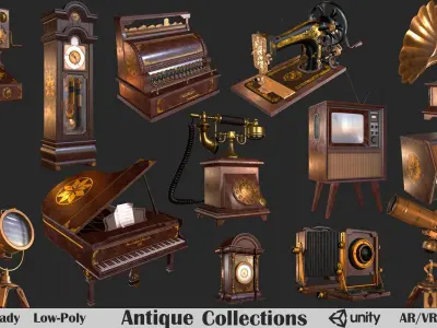 Antique Collections PBR  Low-poly 3D model